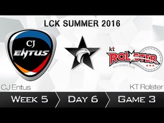 《LOL》2016 LCK 夏季賽 國語 W5D6 CJ vs KT Game 3