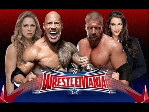 WWE Wrestlemania 33 - The Rock w/Ronda Rousy Vs HHH w/Stephanie mcmahon