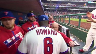 Howard exits the game to a large ovation