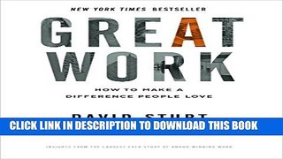 [PDF] Great Work: How to Make a Difference People Love Full Colection
