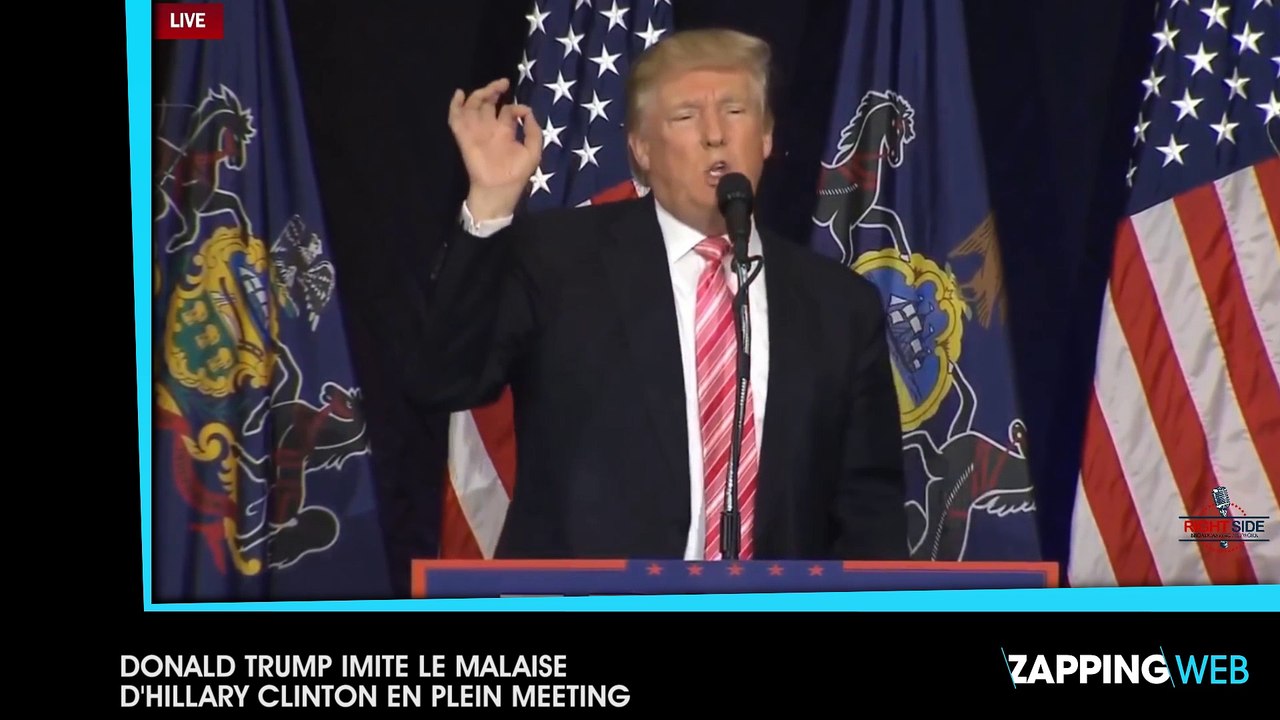 Donald Trump imite le malaise d’Hillary Clinton en plein meeting (vidéo)
