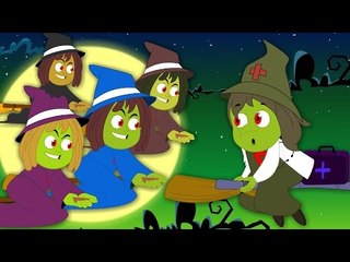 Five Little Witches | Scary Nursery Rhymes For Childrens | Kids Songs