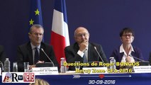 Questions de Roger BONGOS au Ministre Michel Sapin, Gouverneurs BEAC et BCEAO. Réunion à Bercy sur la Zone Franc