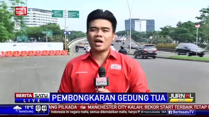 Persiapan Pembongkaran Gedung Tua Roboh di Bintaro