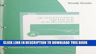 [PDF] Study Guide for Anderson/Sweeney/Williams  Quantitative Methods for Business, 10th Full