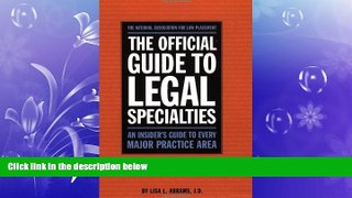 FULL ONLINE  Official Guide to Legal Specialties (Career Guides)