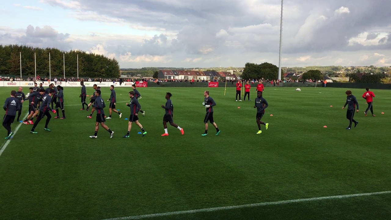 Premier entraînement des Diables à Tubize