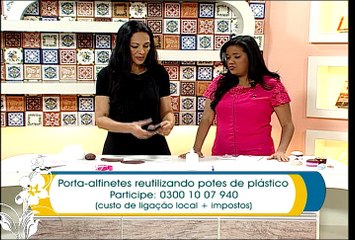 Aprenda a fazer um porta-alfinetes reutilizando potes de plástico