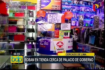 Cercado de Lima: roban tienda cerca de Palacio de Gobierno