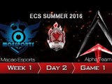 《LOL》2016 ECS 夏季賽 國語 W1D2 MoE vs AT Game 1