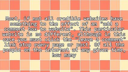 Add A Comment Box To Website - Who Uses Them and Why?