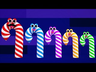 Candy Cane Finger Family | Nursery Rhymes Songs For Children And Kids