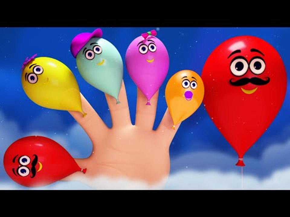 balloons finger family | 3d rhymes | nursery rhymes | kids songs | baby videos