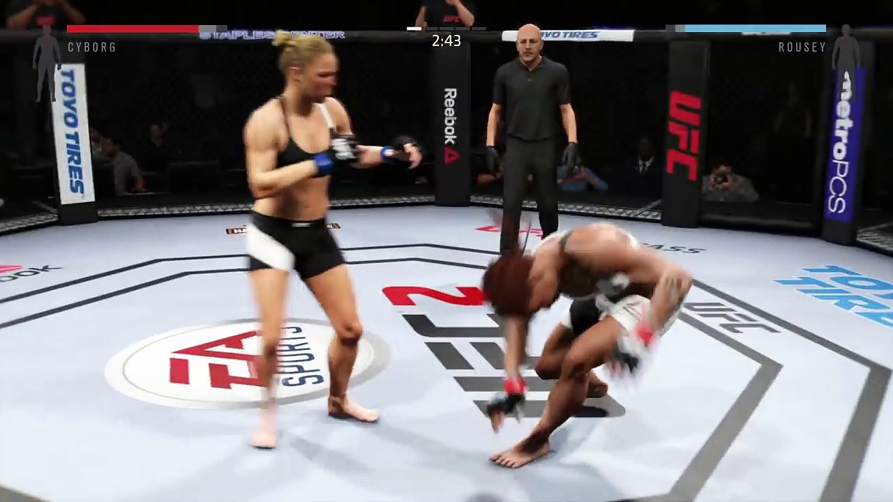 Cris Cyborg vs Ronda Rousey - Full Fight (Simulation)