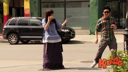 Head In Backpack - Just Kidding Prank