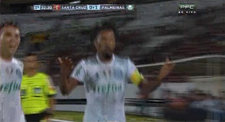 Ze Roberto Amazing Goal Fantastico - FC Santa Cruz 0-1 Palmeiras (03/10/2016)