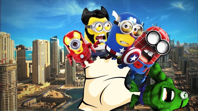 Minions Spiderman Cartoons Finger Family Children Nursery Rhymes Minions Hulk Finger Family Rhymes !