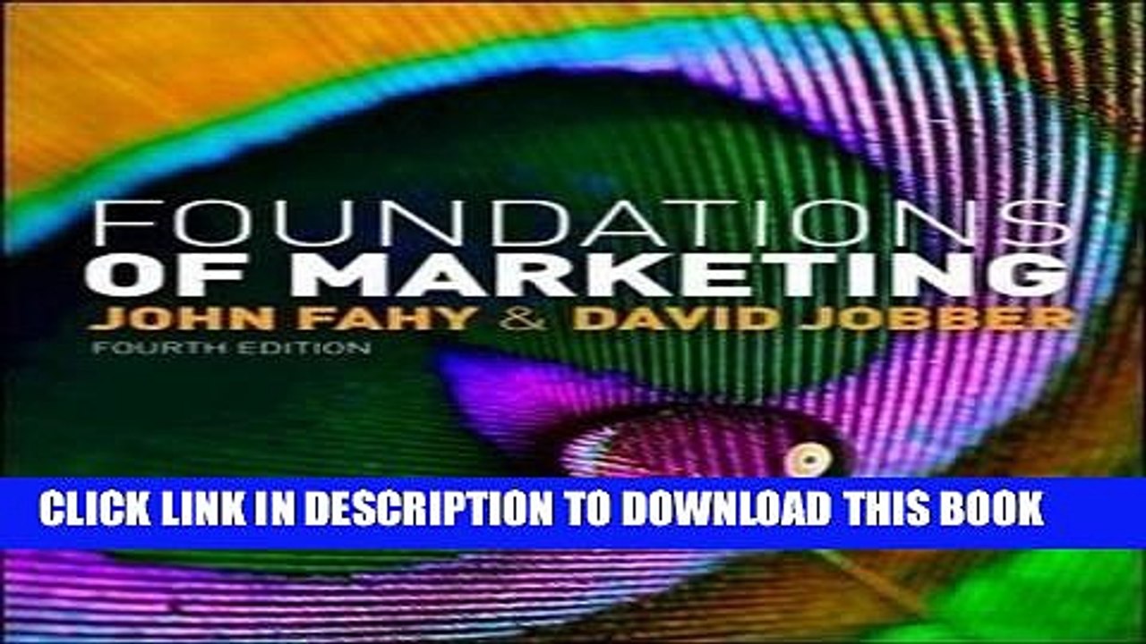 [PDF] Foundations of Marketing by Fahy, John, Jobber, David 4th (fourth) Edition (2012) Popular