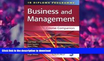 READ  IB Business and Management Course Companion (IB Diploma Programme) FULL ONLINE