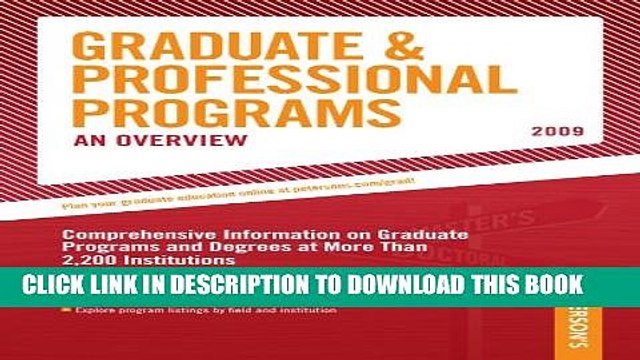 [PDF] Grad Guides Book 1: Grad/Prof Progs Overvw 2009 (Peterson s Graduate Professional