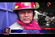 Incendio consume depósito del Ministerio de la Mujer en San Luis