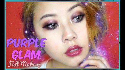 Purple Glam Fall Makeup Look