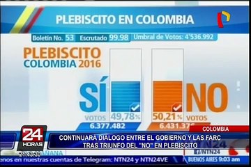 Continuará dialogo entre Colombia y las FARC tras triunfo del No en plebiscito