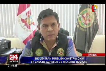 Tumbes: encuentran túnel en construcción en vivienda de Carlos Feijoó