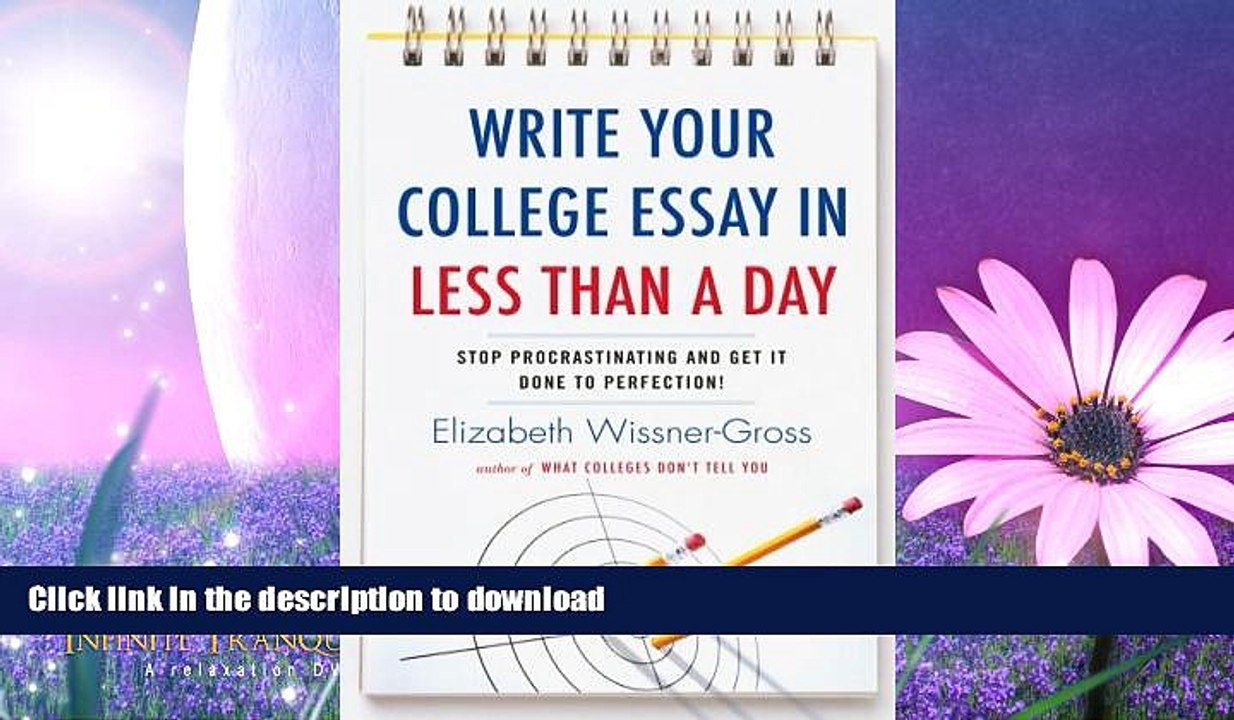 READ  Write Your College Essay in Less Than a Day: Stop Procrastinating and Get It Done to