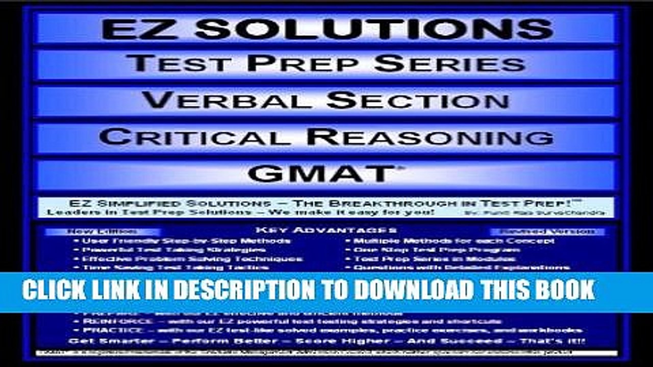 [PDF] EZ: TPS: Verbal Section: Critical Reasoning: GMAT Popular Colection