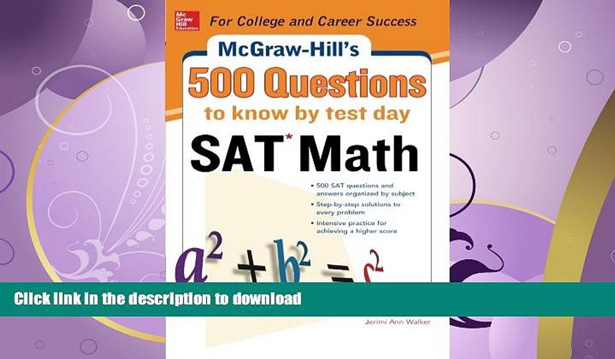 FAVORITE BOOK  500 SAT Math Questions to Know by Test Day (Mcgraw Hill s 500 Questions to Know By