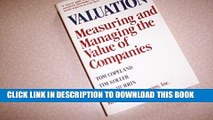 [PDF] Valuation: Measuring and Managing the Value of Companies (Frontiers in Finance Series)