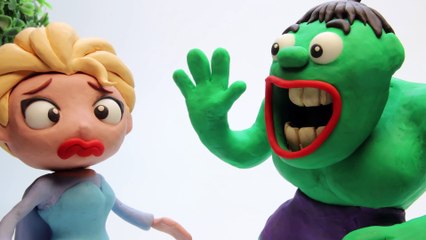 Hulk Gets Sick Needs Shot Play Doh Animation - Batman/Superman