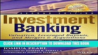 Collection Book Investment Banking: Valuation, Leveraged Buyouts, and Mergers and Acquisitions