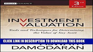 Collection Book Investment Valuation: Tools and Techniques for Determining the Value of Any Asset