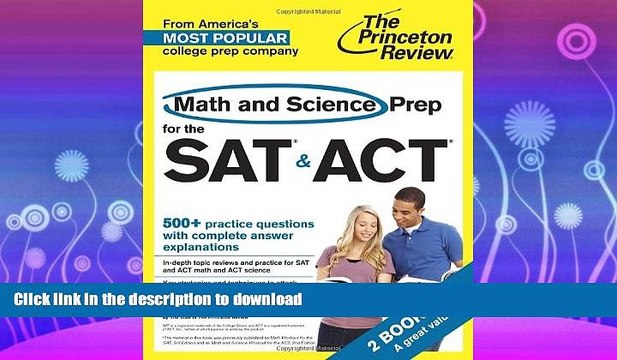 READ BOOK Math and Science Prep for the SAT ACT: 2 Books in 1 (College Test Preparation) GET