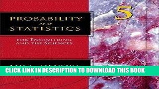 New Book Probability and Statistics for Engineering and the Sciences