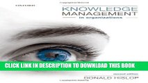 [PDF] Knowledge Management in Organizations: A Critical Introduction Full Online