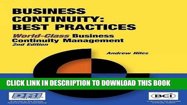 [PDF] Business Continuity: Best Practices World-Class Business Continuity Management, Second