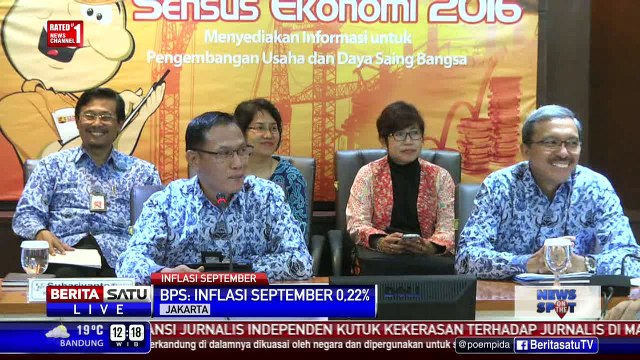 BPS: Inflasi September 0,22 Persen