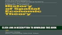 Collection Book History of Spatial Economic Theory (Texts and Monographs in Economics and