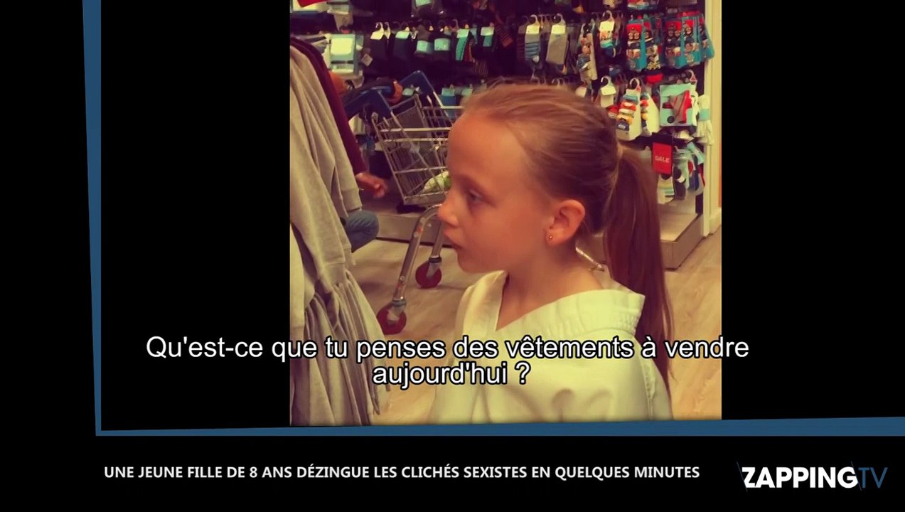 Une petite fille de 8 ans détruit les clichés sexistes des vêtements pour enfants - Vidéo Dailymotion