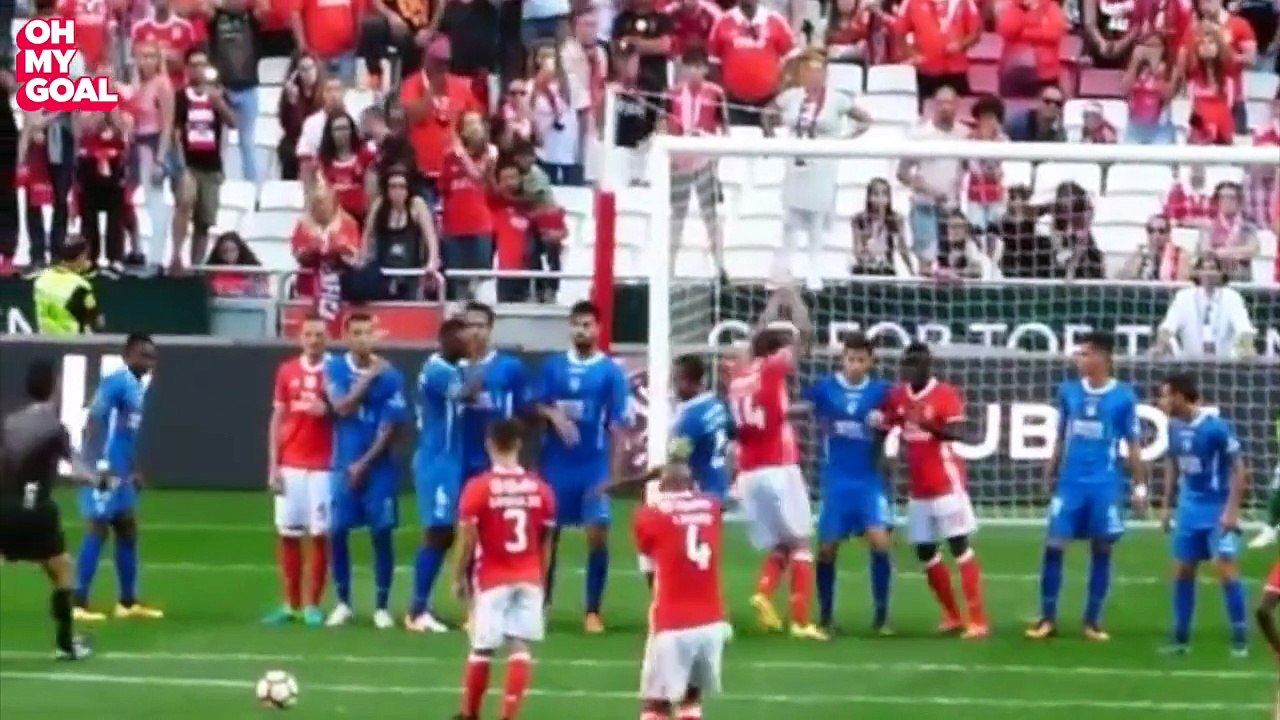 Benfica Captain Luisão Shows His Leadership In Free Kick Intervention