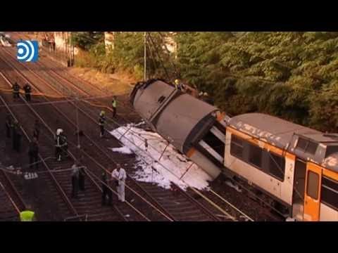 Descarrila un tren de pasajeros en Pontevedra