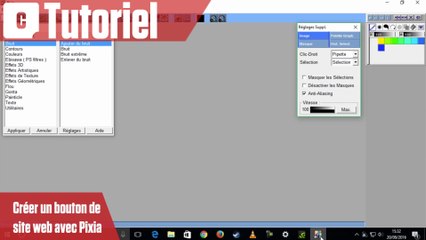 Créer un bouton de site web avec Pixia