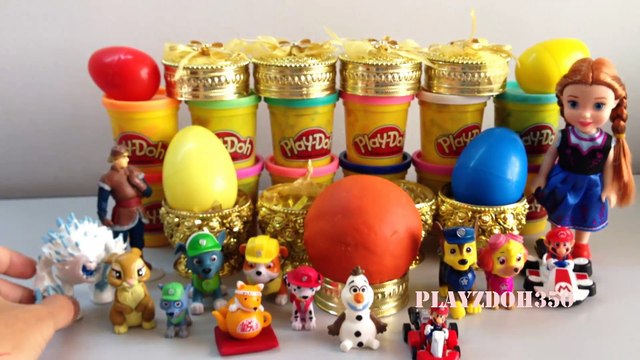 PLAY DOH SURPRISE EGGS with Surprise Toys,Mario Bros,Disney, Frozen Elsa and Anna,Paw Patrol,Masked Rider Kamen Rider