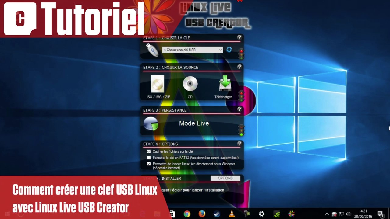 Comment créer une clef USB Linux avec Linux Live USB Creator