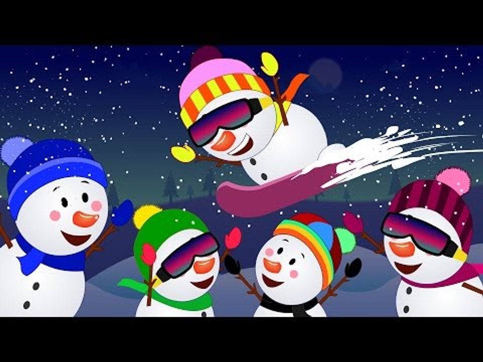 Five Little Snowmen Christmas Song Kids Song Video Dailymotion
