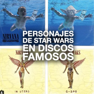 Personajes de Star Wars en portadas de discos famosos
