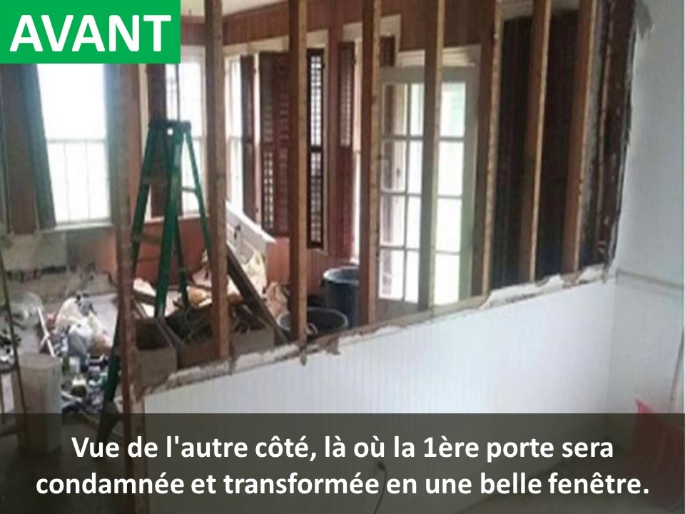 Elle abat juste la moitié d'un mur et le remplace pour CECI! Maintenant sa famille en raffole!
